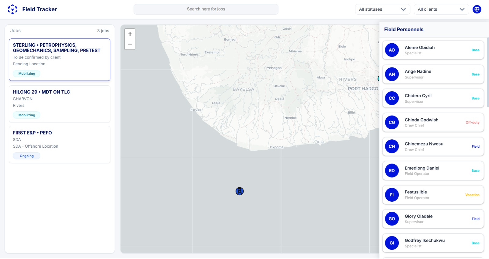 Field Tracker Web view