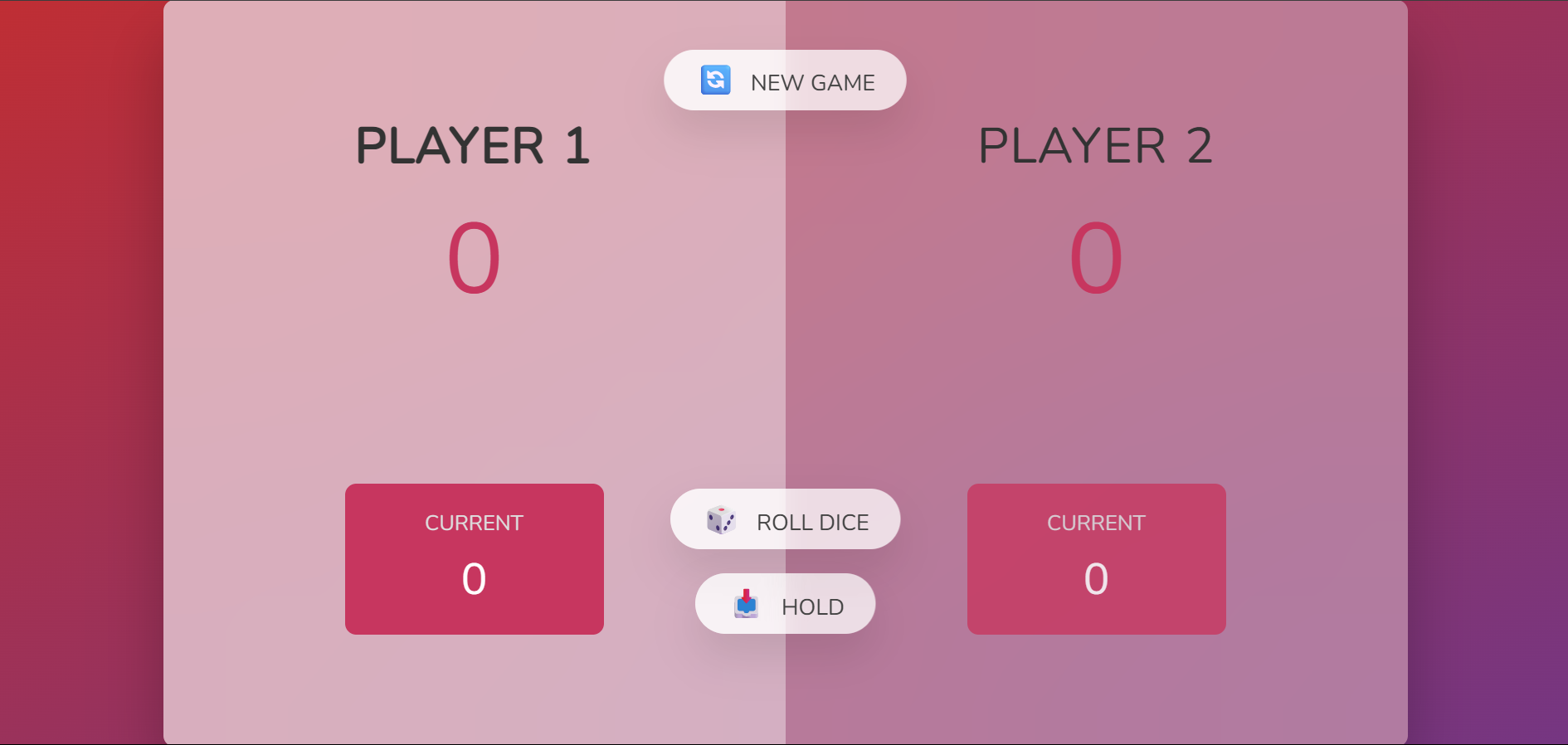 Pig Game interface