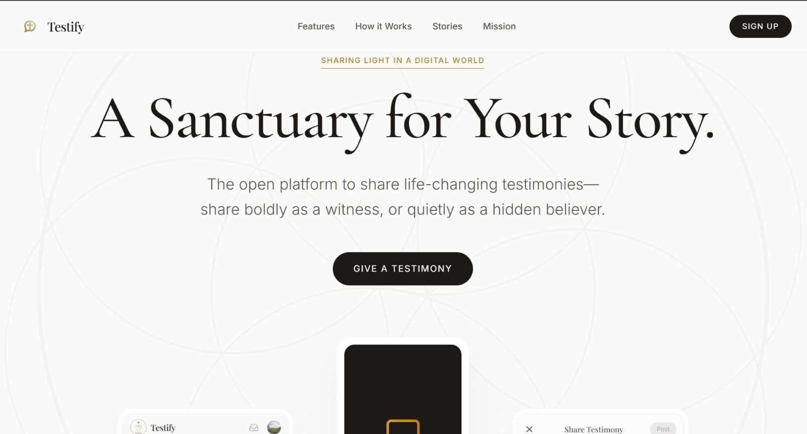 Testify Web view
